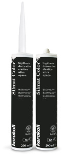 Герметик силиконовый KeraKoll Silmat Color матовый КК12 Черный (290 мл)